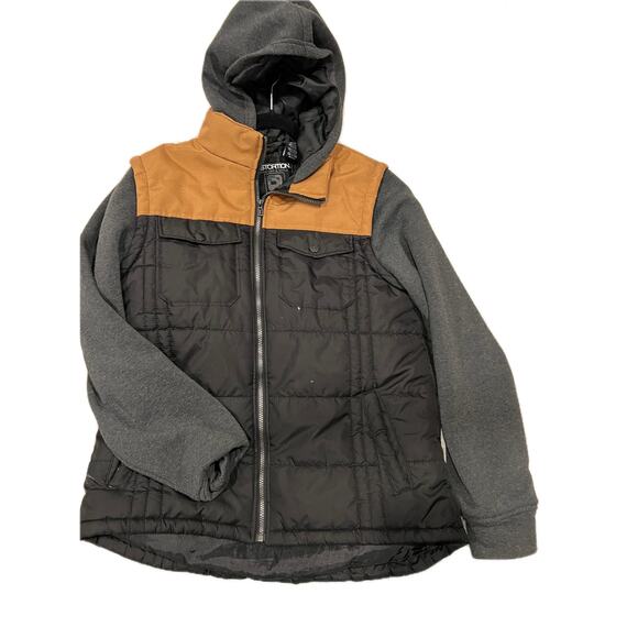 Distortion Hooded Vest Jacket Mens L - Picture 1 of 4